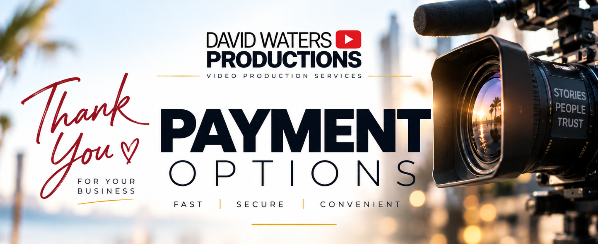 David Waters Productions payment options